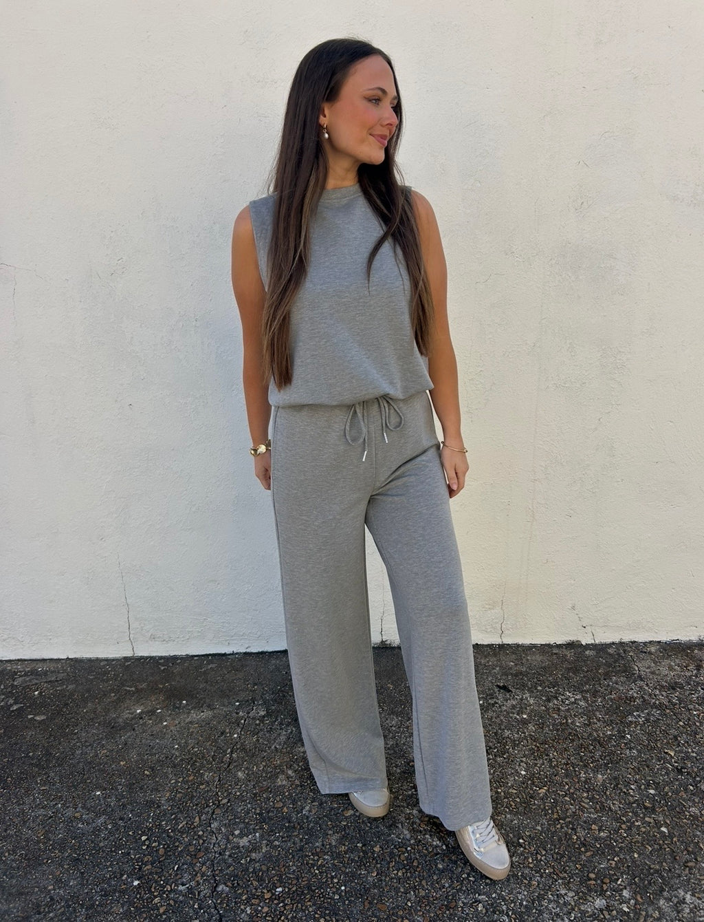 HEATHER BUBBLE HEM TANK