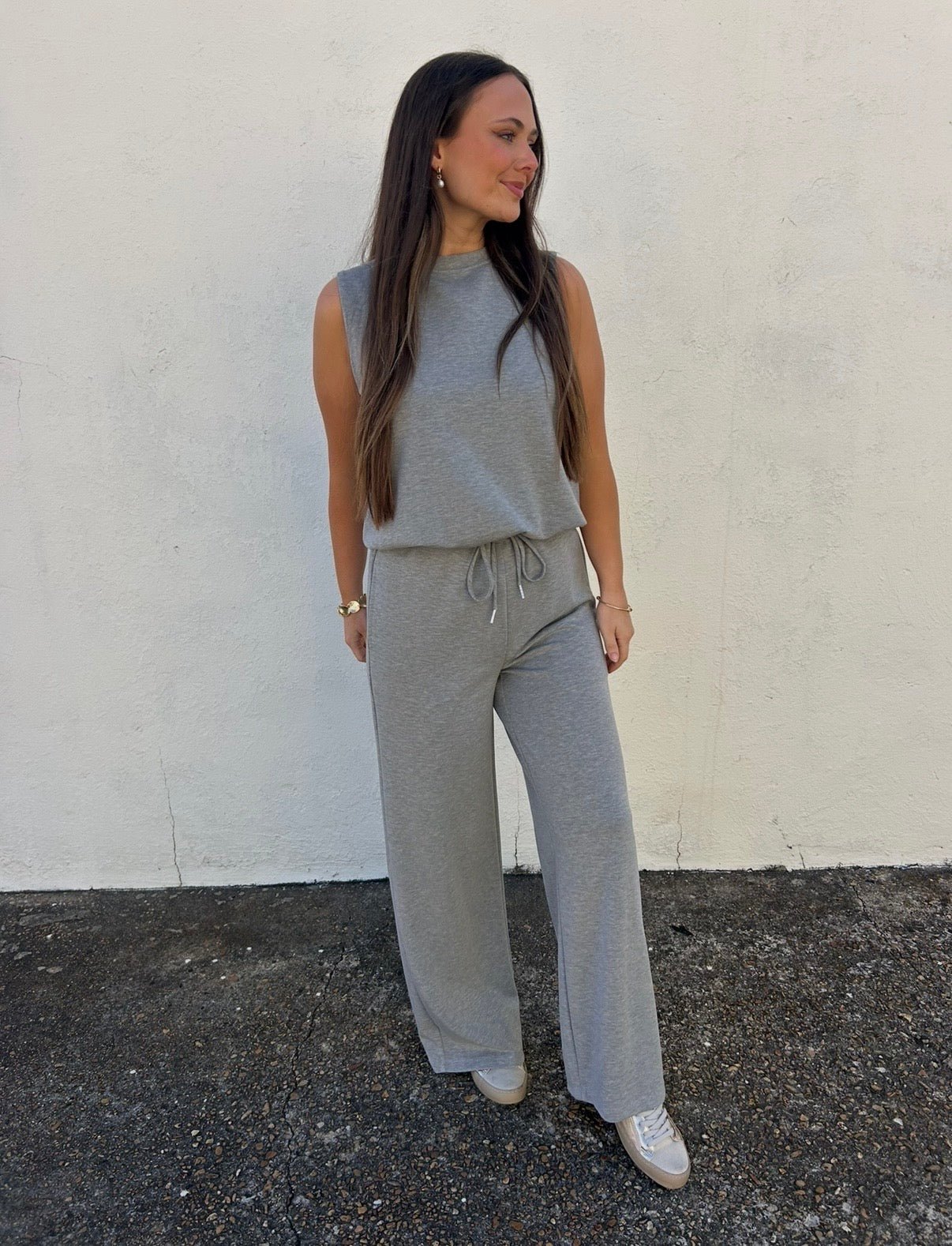 HEATHER BUBBLE HEM TANK