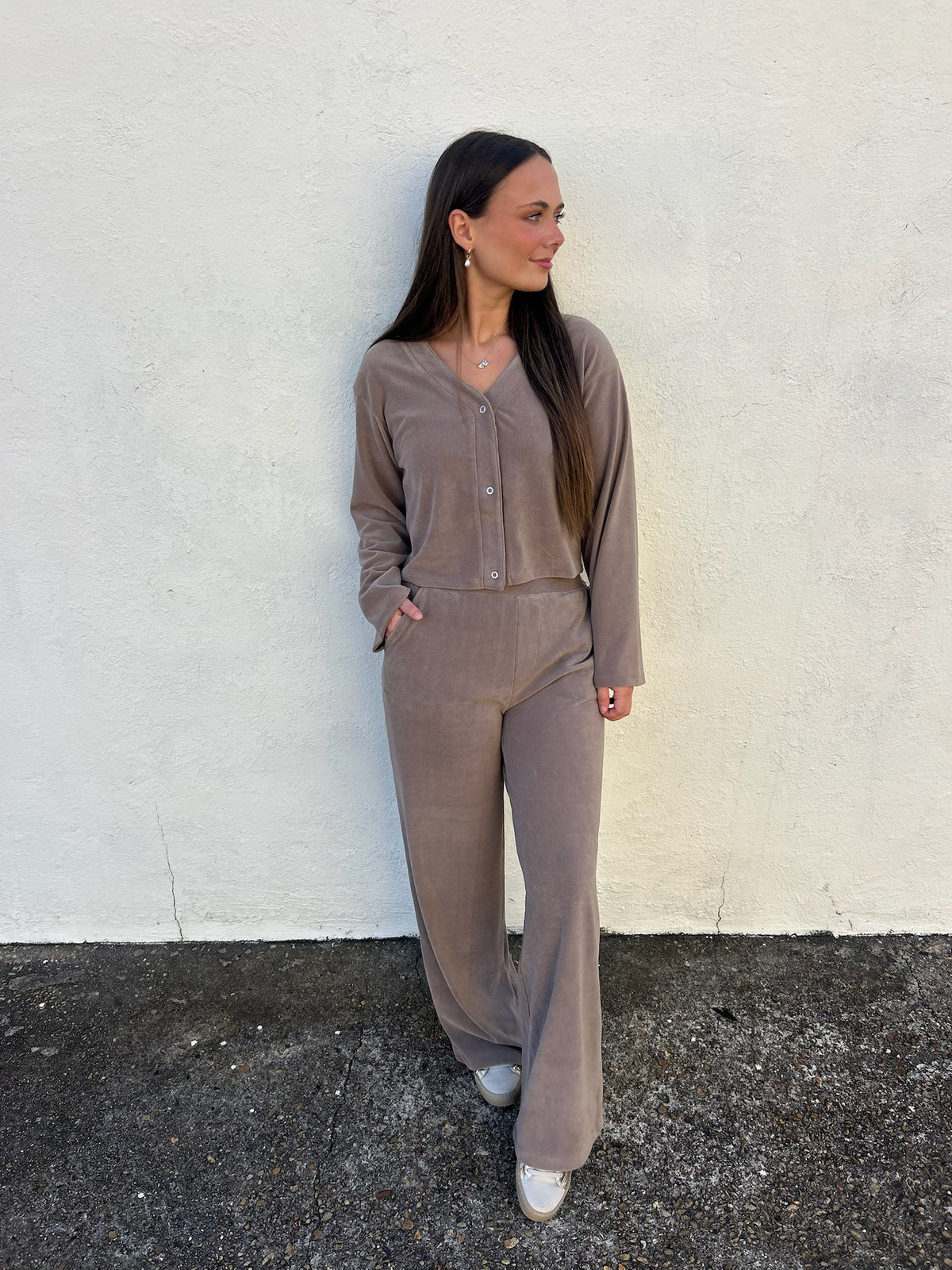 VINTAGE HAVANA | COCOA LUXE CORD CARDIGAN