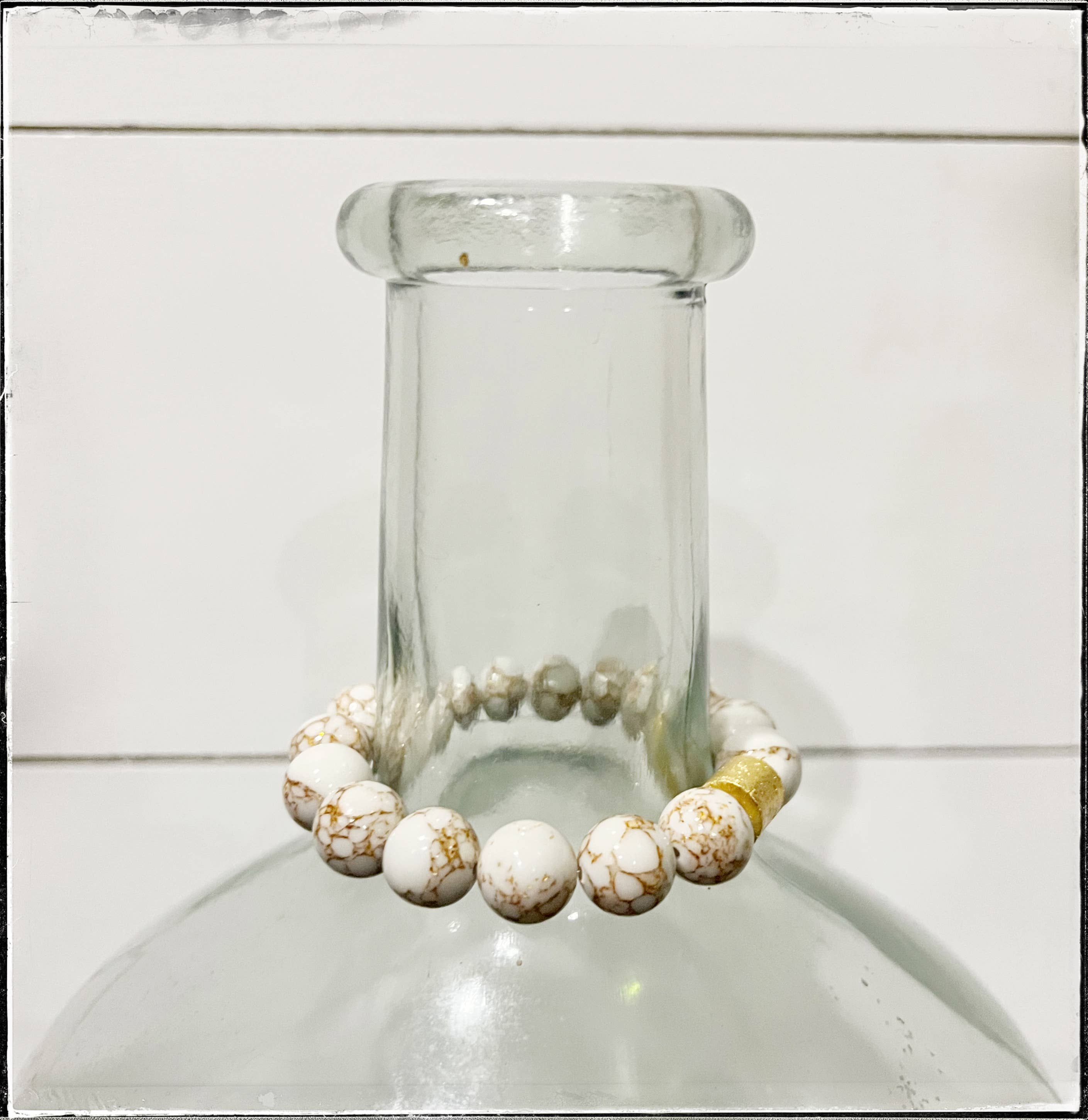 GENTRY BY JENNA | WHITE + GOLD GEMSTONE BRACELET