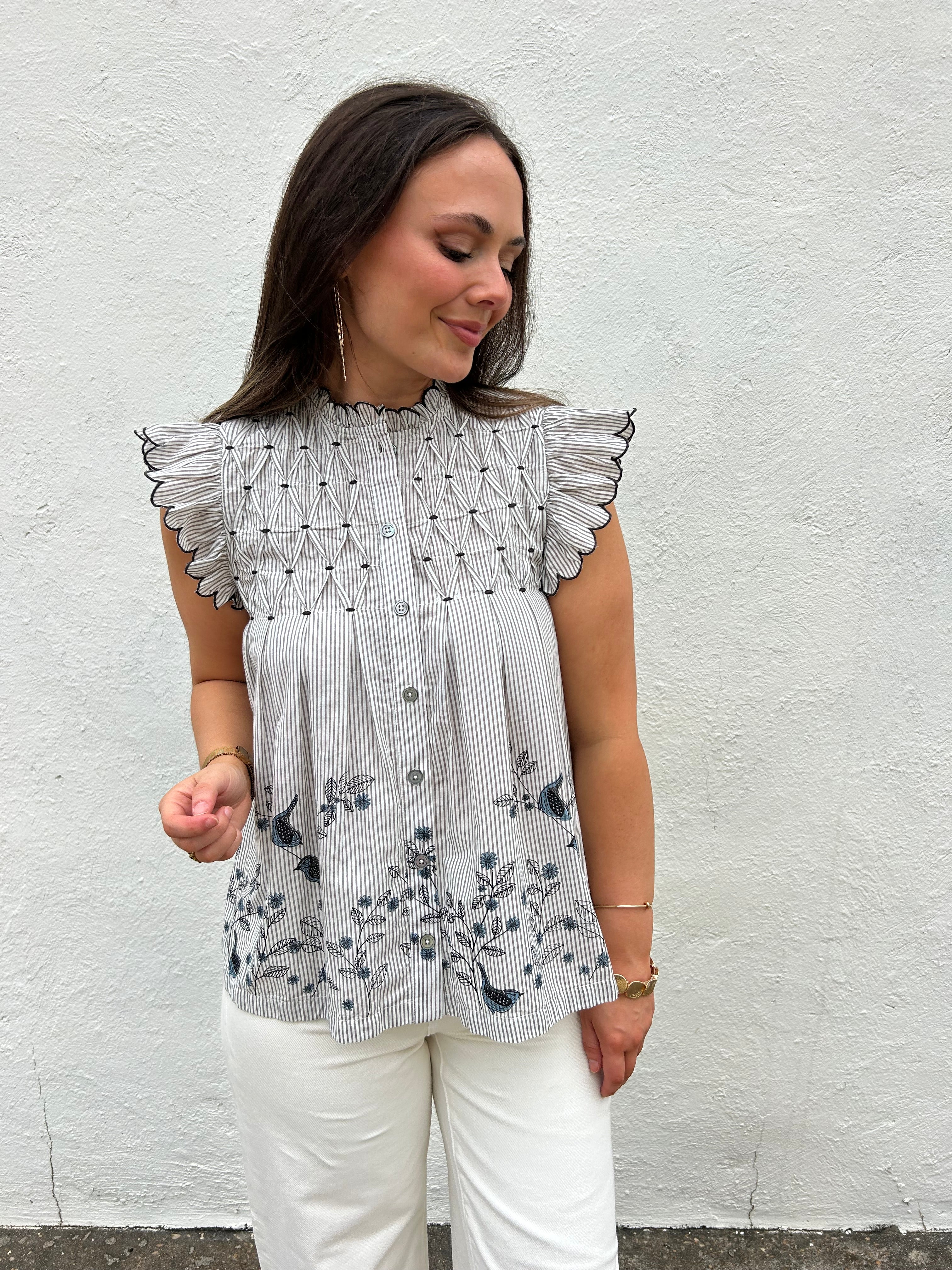 IVY JANE | BIRD BORDER TOP