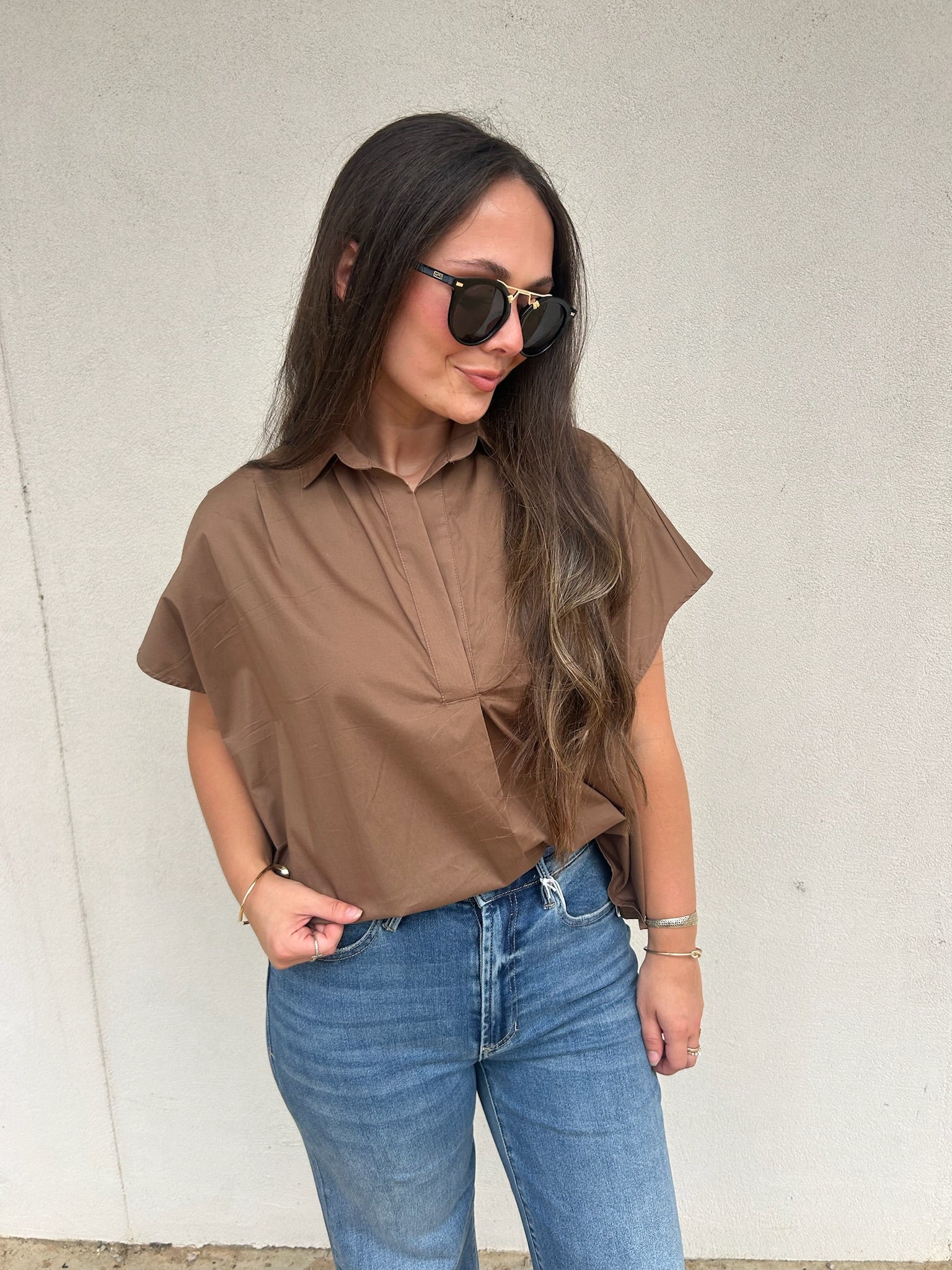 KARLIE | THE WINDSOR POPLIN BLOUSE