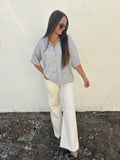 THE MONROE CASHMERE BLEND CARDIGAN IN HEATHER GRAY