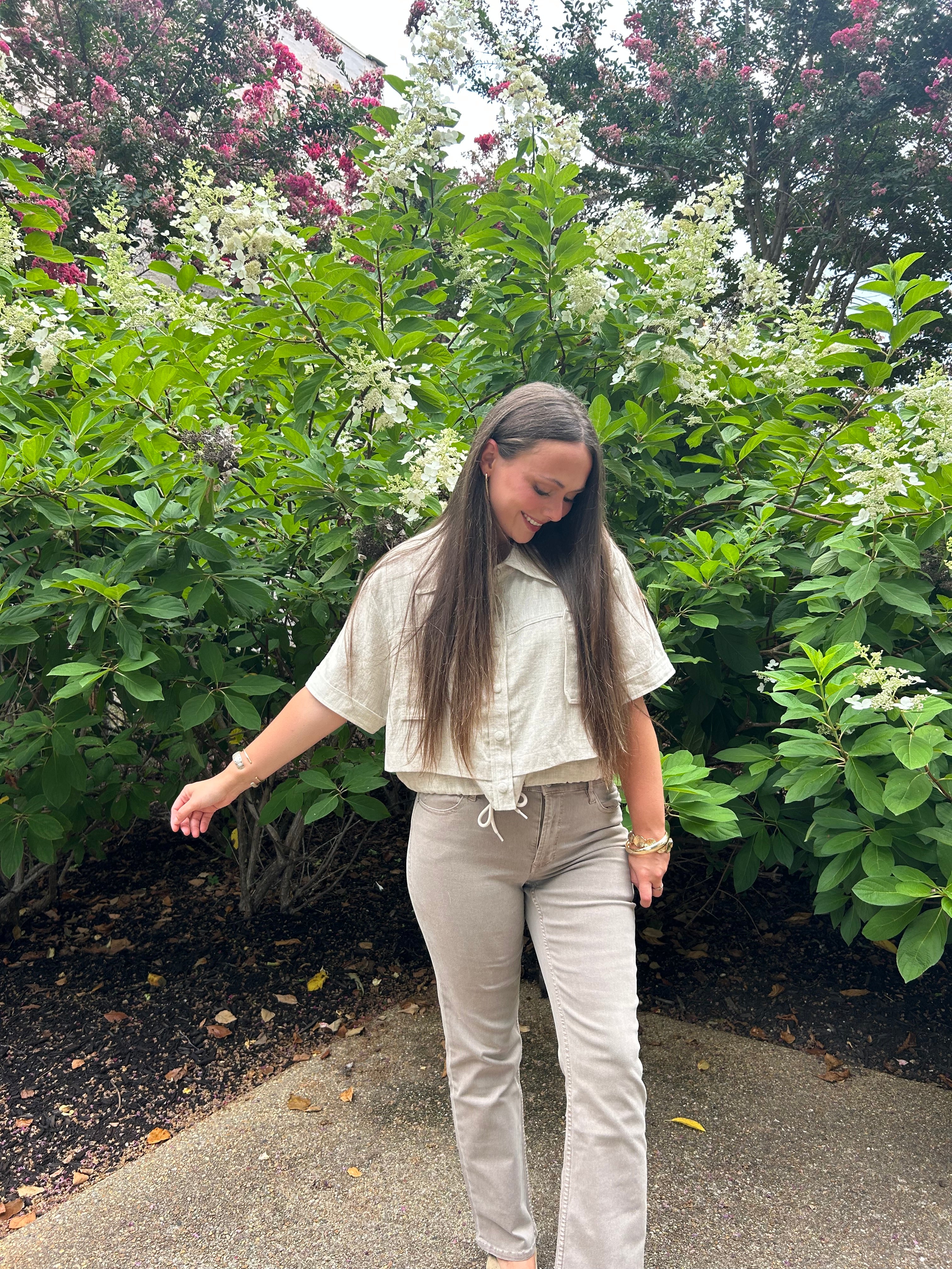 THE OAT MILK UTILITY CROP SHIRT