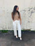 HEIRLOOM EYELET MOM JEAN