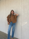 THE CARAMEL COAST BOXY SHIRT | CARAMEL BROWN