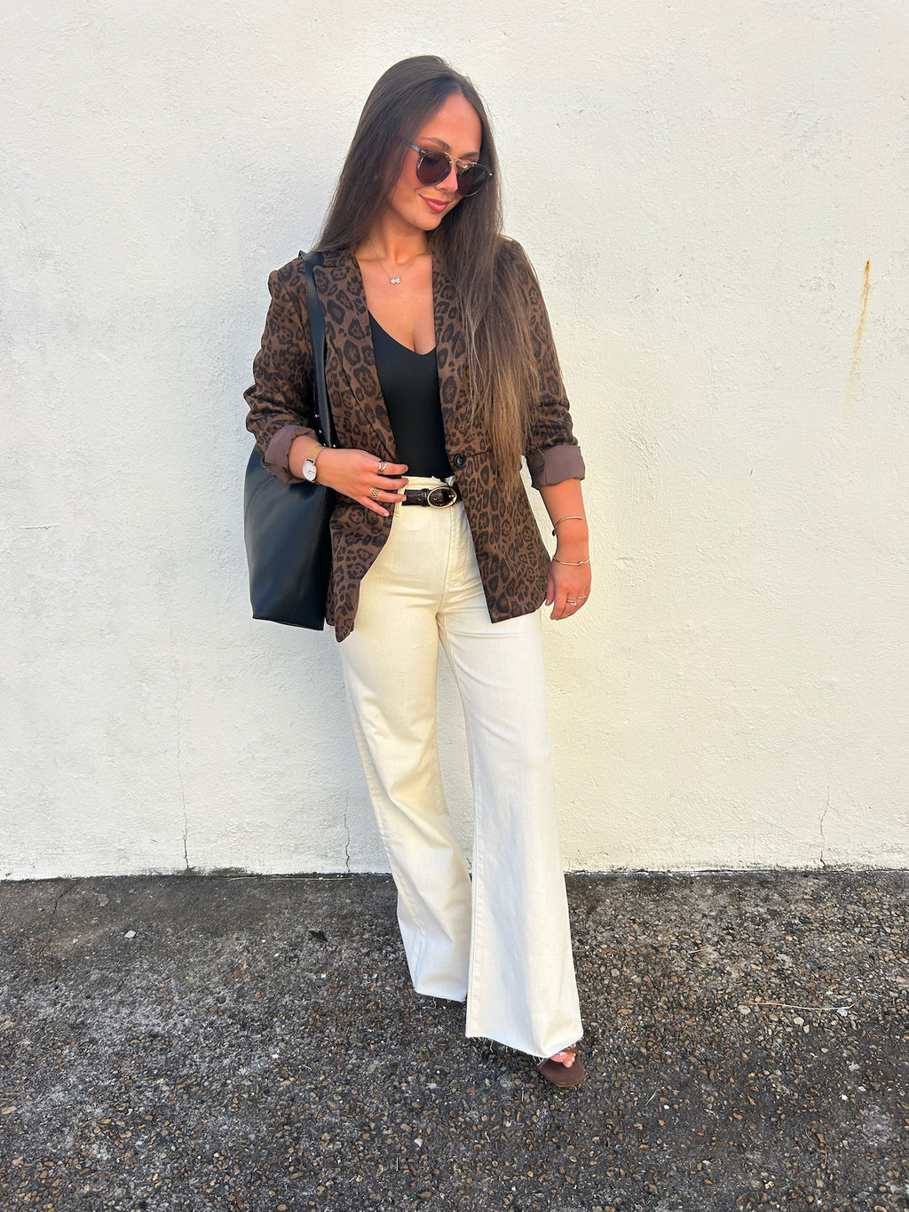 THE WILLOW ANIMAL PRINT SUEDE BLAZER