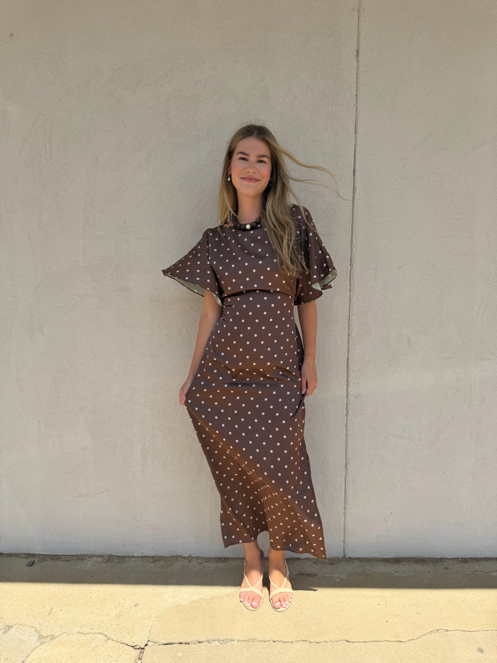 THE COCOA DOT MIDI DRESS
