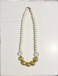 GENTRY BY JENNA | BRASS BEAD + RECYCLED GLASS NECKLACE
