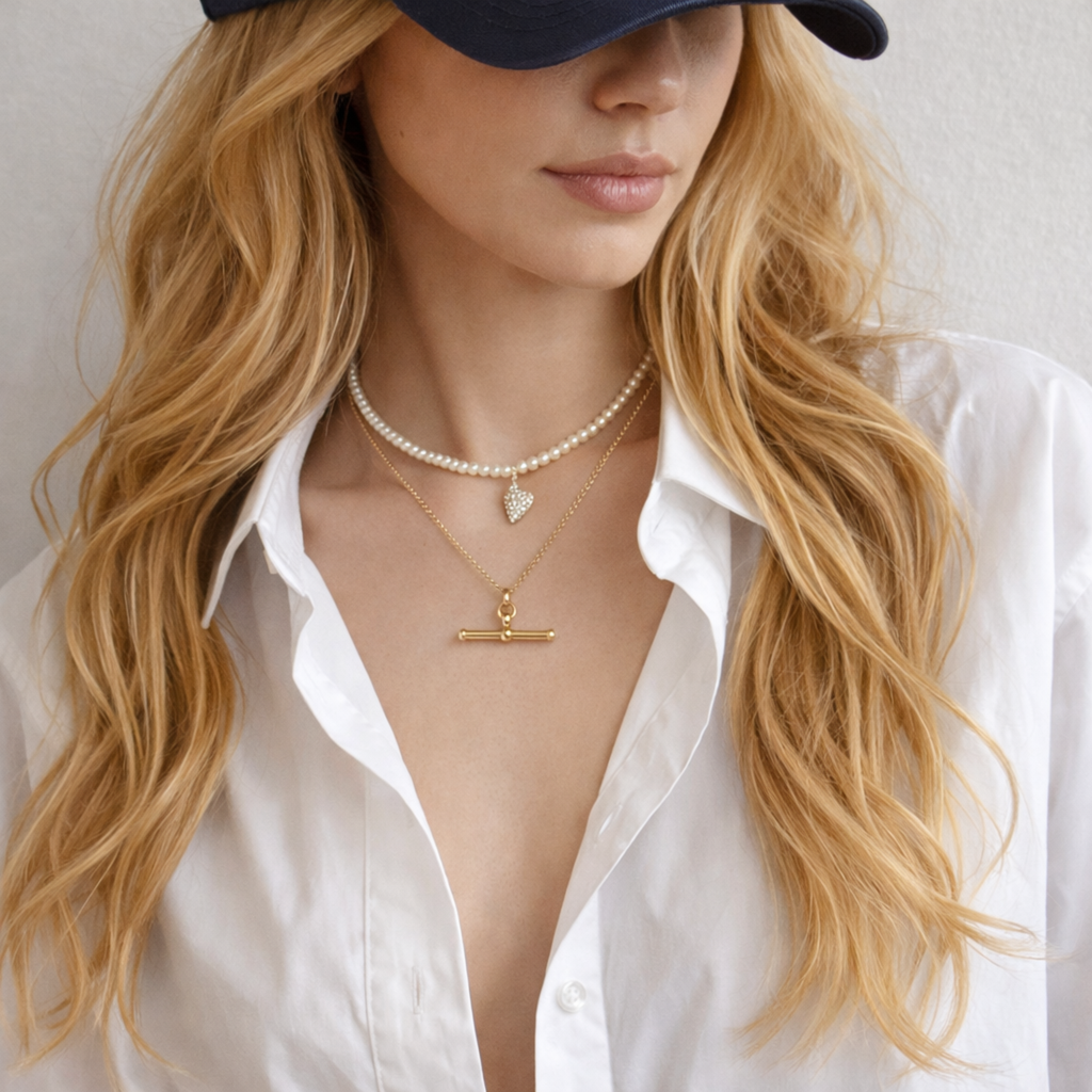 ELLA IVY | GOLDENT T-BAR NECKLACE