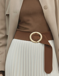 SOFT SUEDE WRAP BELT | CHOCOLATE