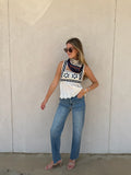CREAM CROCHET CAMI TOP
