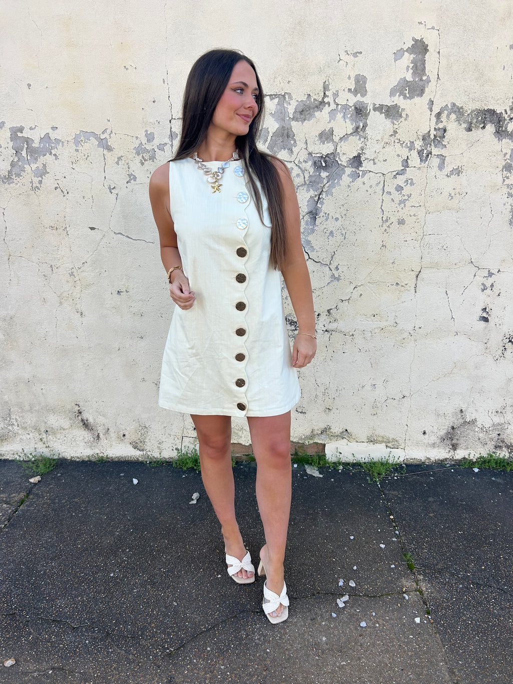 A REN | HEIRLOOM EASTER BUTTON DRESS