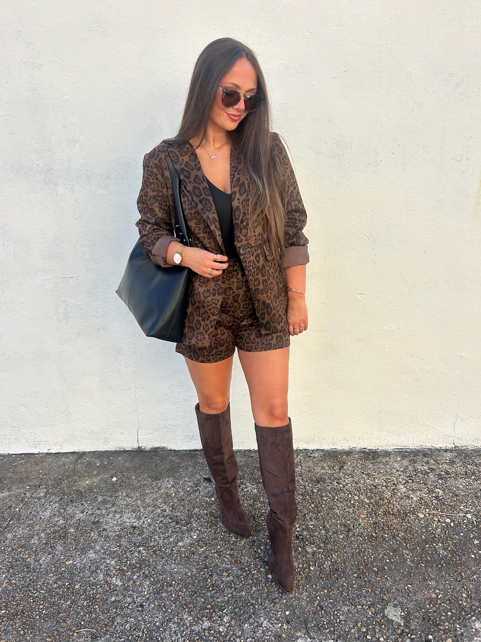THE WILLOW ANIMAL PRINT SUEDE SHORT