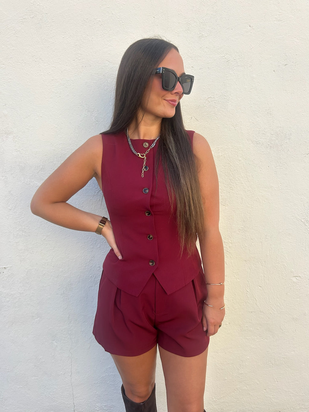 STATE BUTTON FRONT VEST