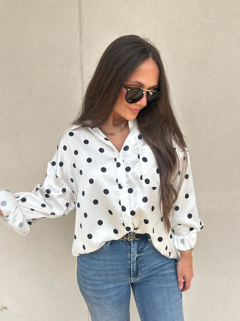 PARISIAN POLKA DOT BLOUSE