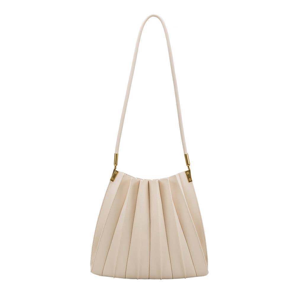 MELIE BIANCO | CARRIE IVORY PLEATED BAG