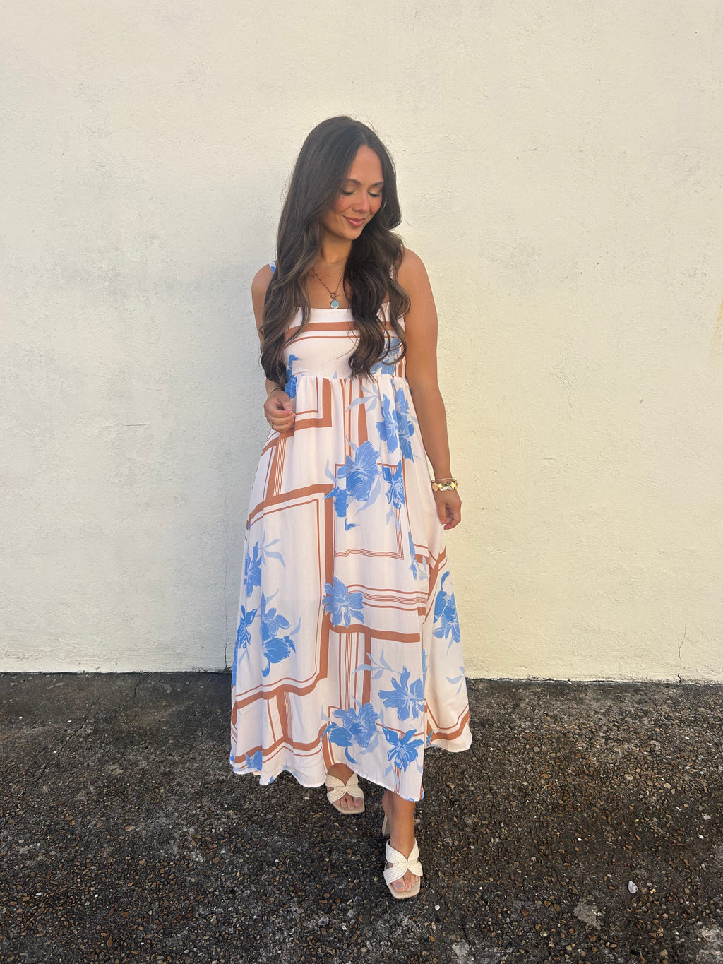 BLUSH FLORAL PRINT DRESS