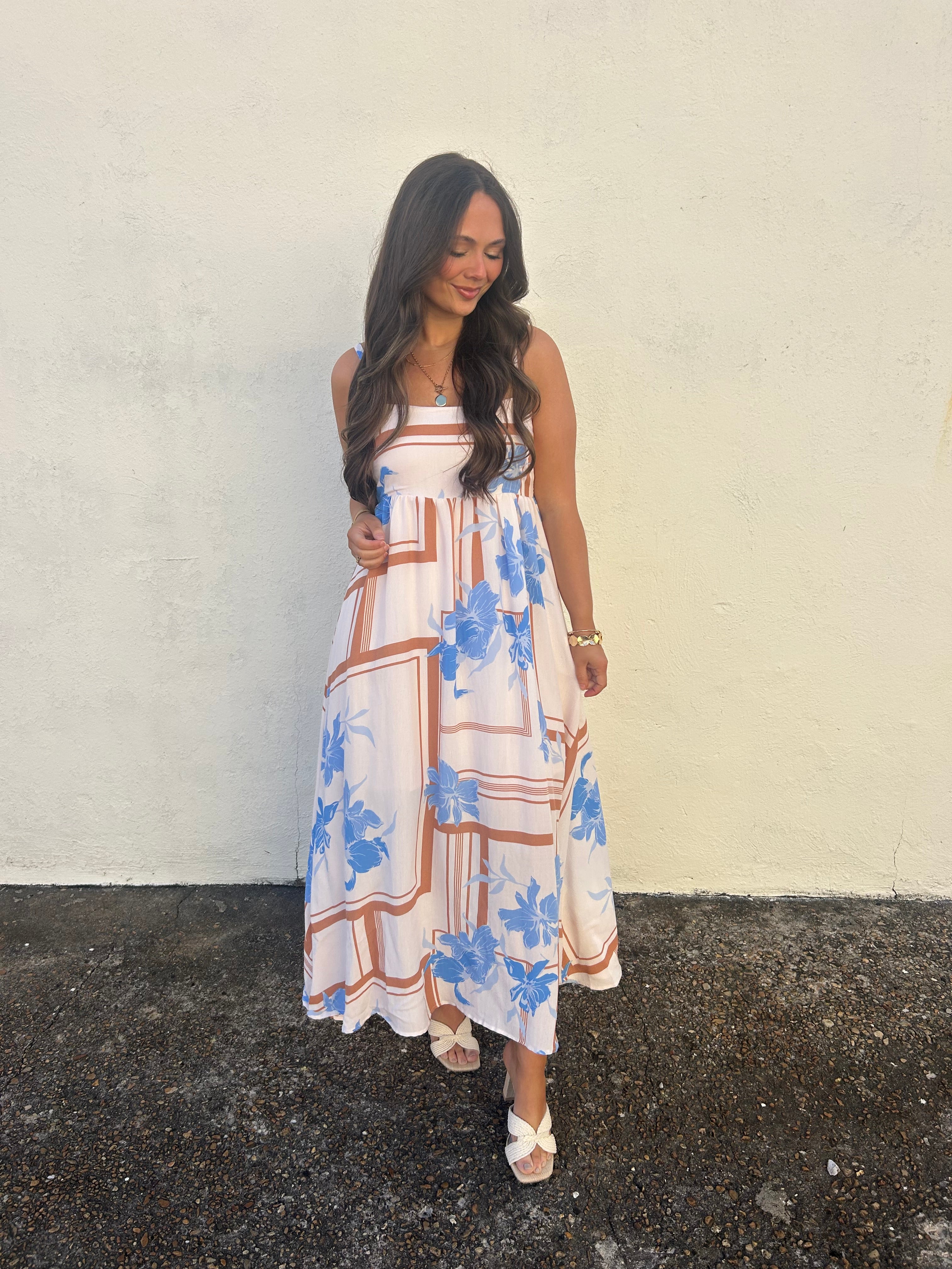 BLUSH FLORAL PRINT DRESS
