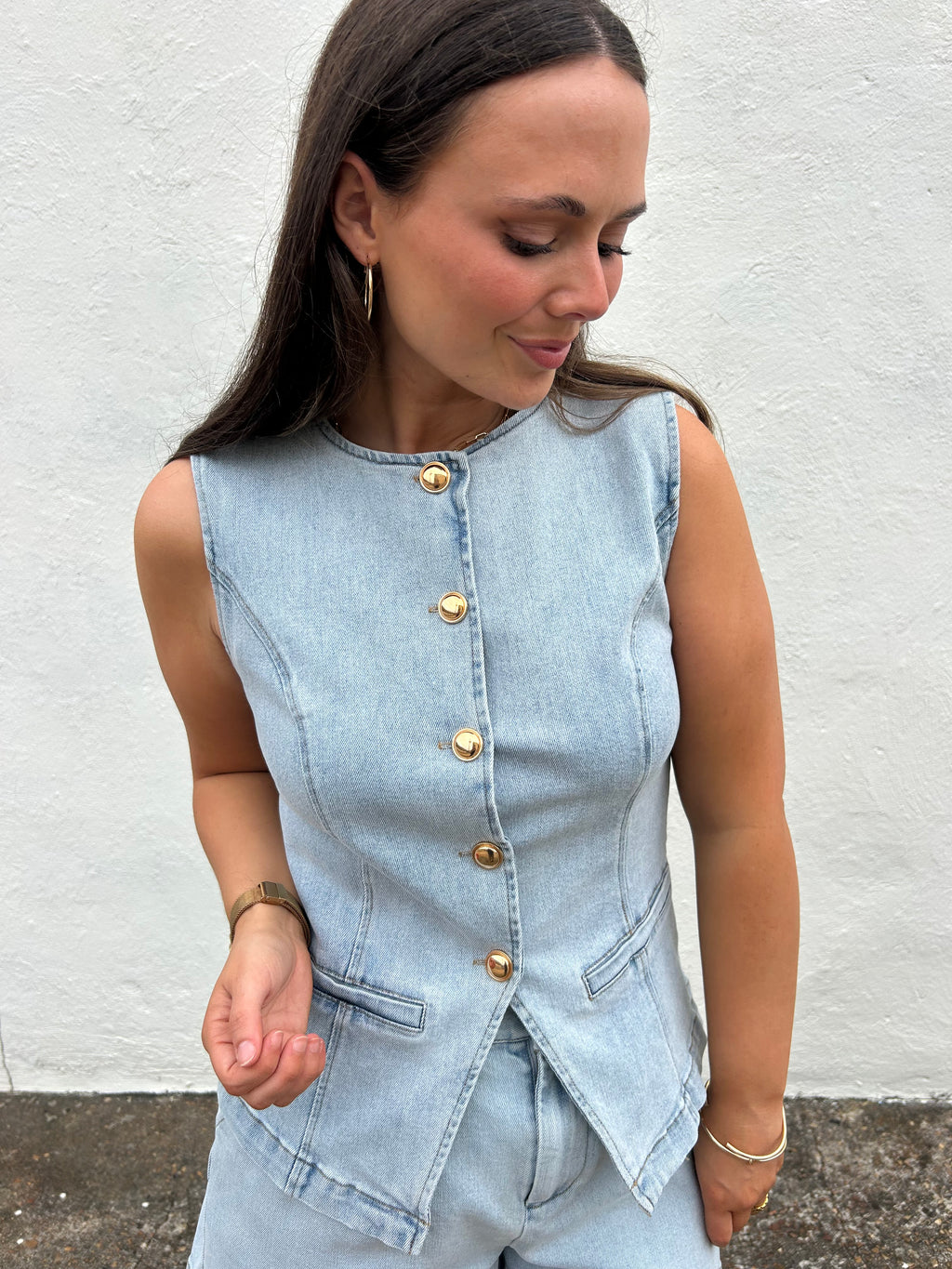 DENIM TROUSER SHORTS