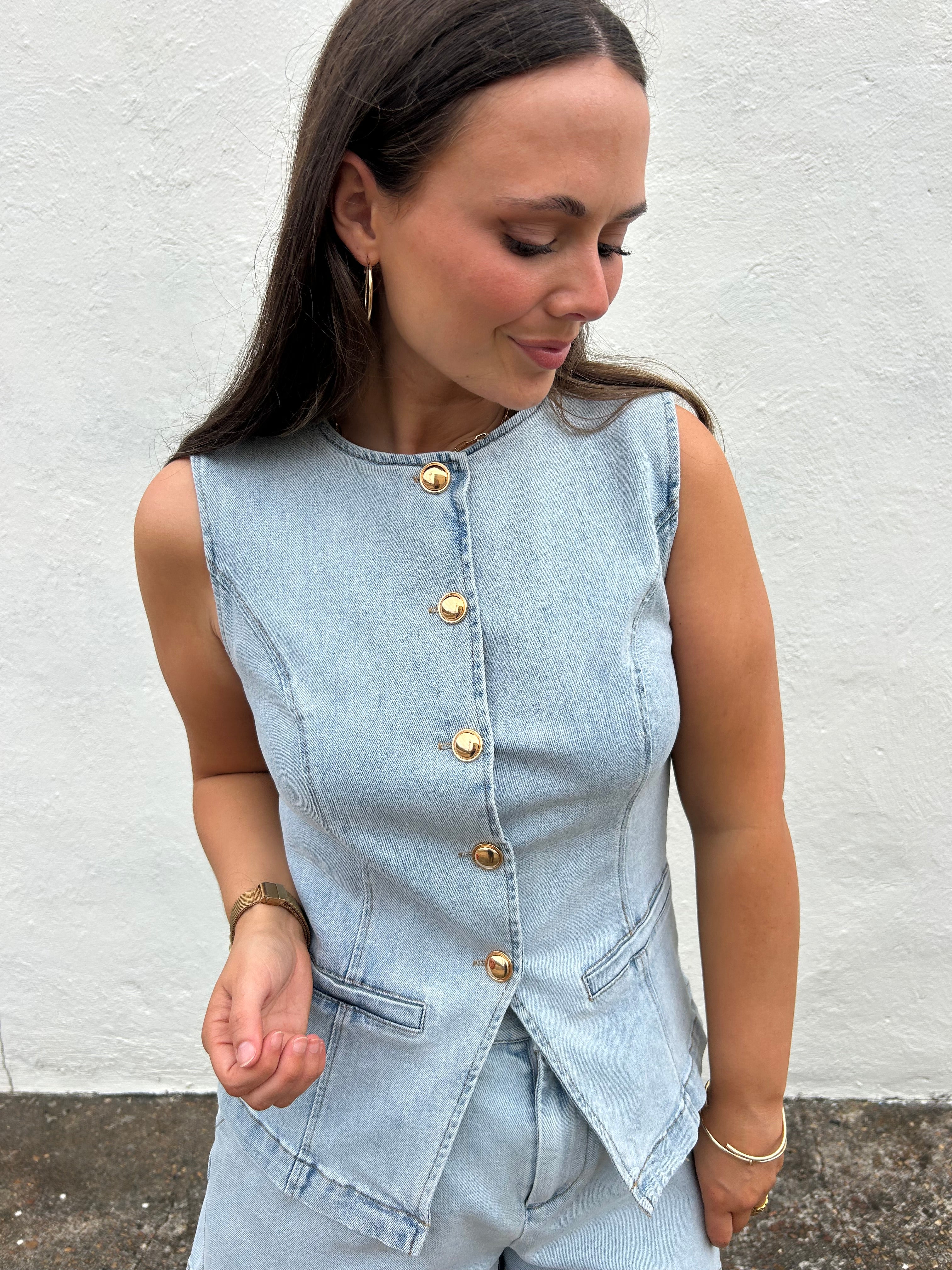 DENIM TROUSER SHORTS