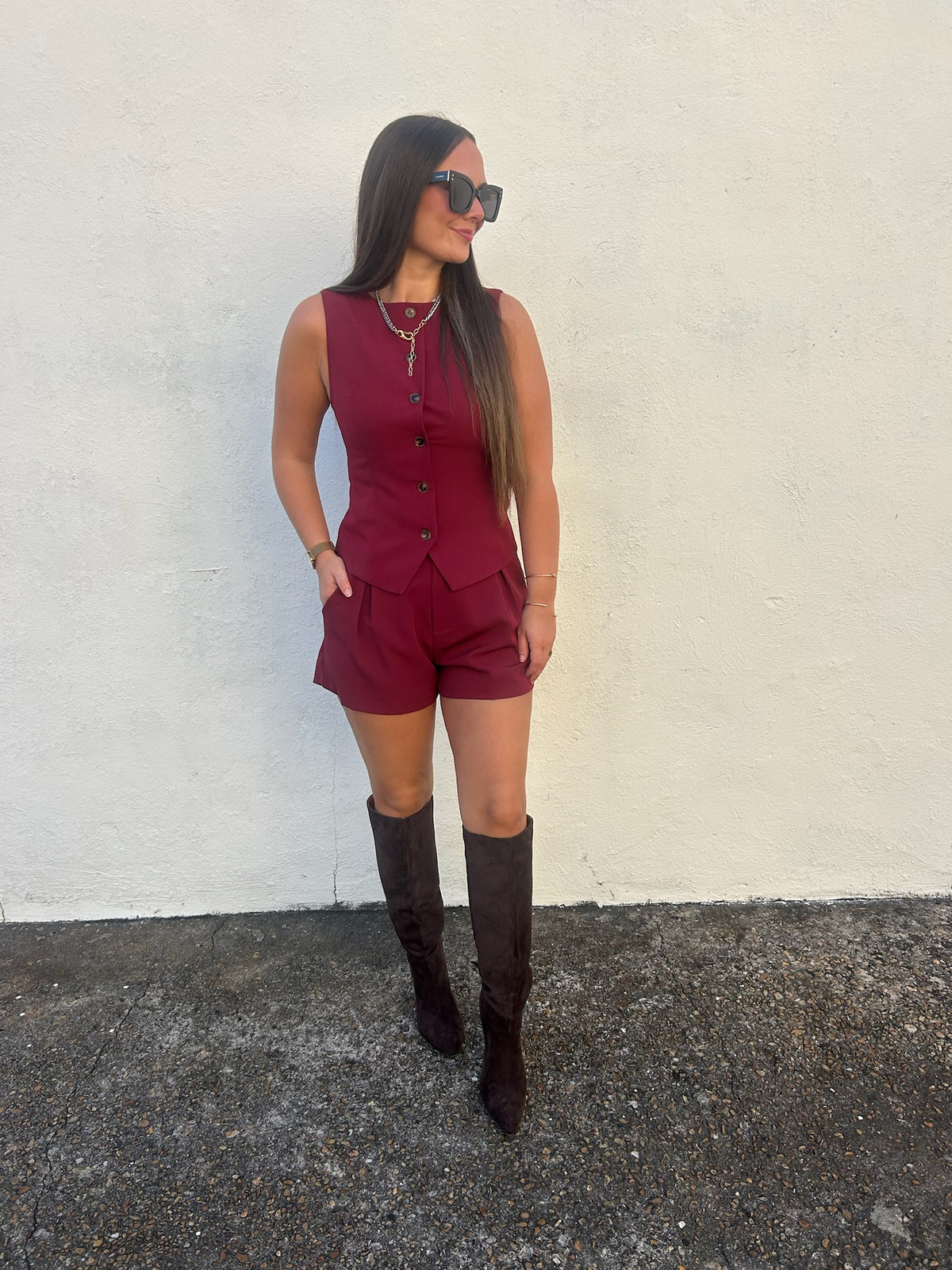 STATE BUTTON FRONT VEST