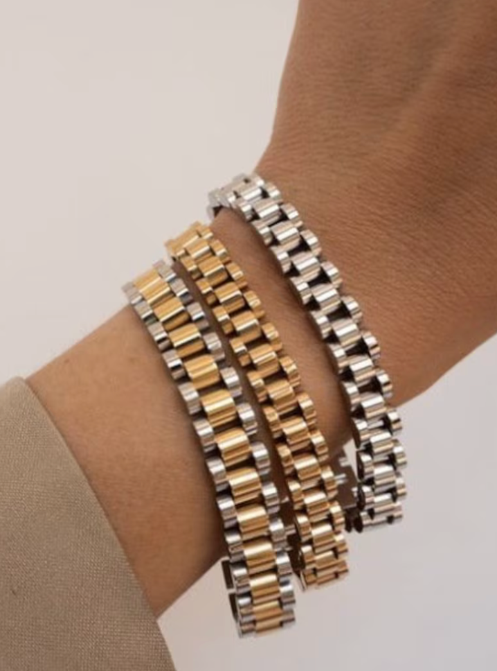 HOOPLA | WATCH BAND BRACELET: TWO TONED