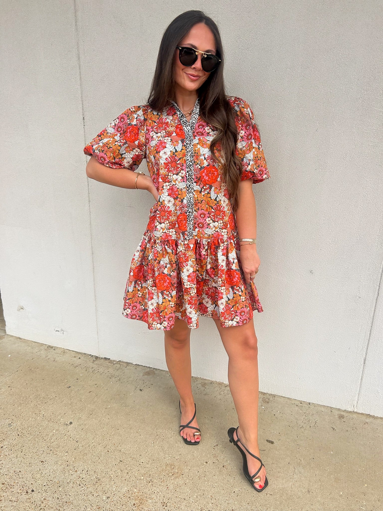 UNCLE FRANK | BERRY BLOOM LEOPARD DRESS