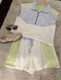 COASTAL CONTRAST TERRY SHORTS