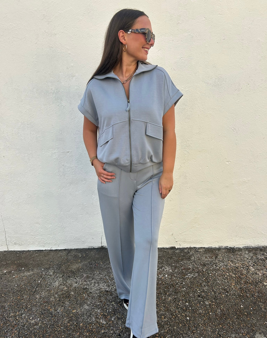 THE BUTTER JACKET IN GREY BLUE