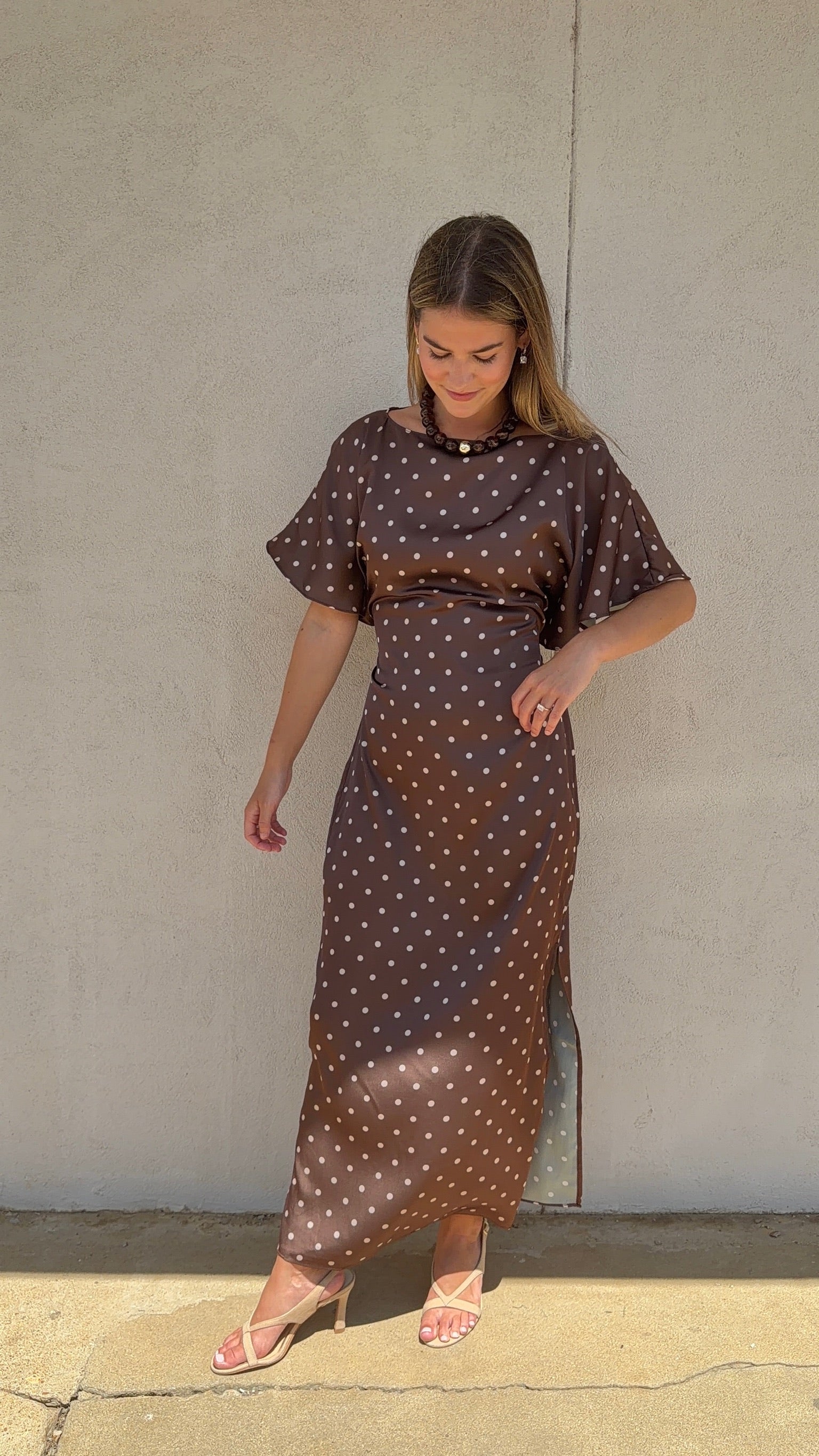 THE COCOA DOT MIDI DRESS