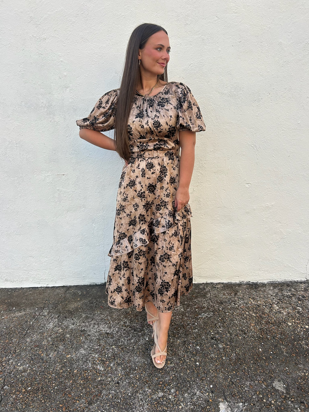 ZOE & CLAIRE | VINTAGE FLORAL MAXI DRESS