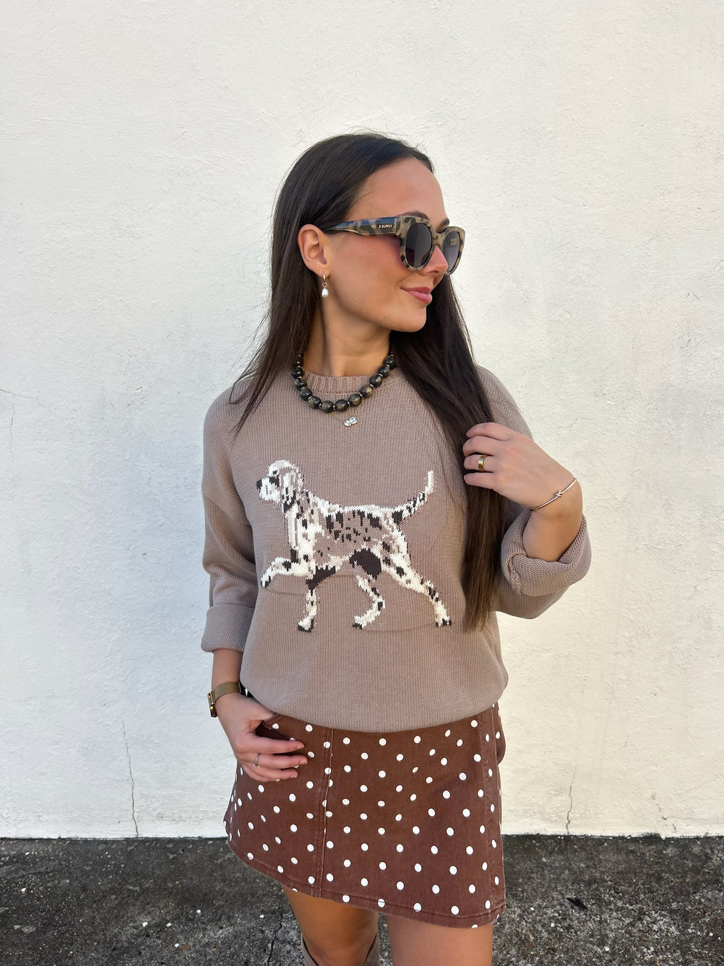 MAPLE POLKA DOT WRAP SKORT