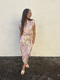 SOFT BLOOM WRAP MIDI SKIRT