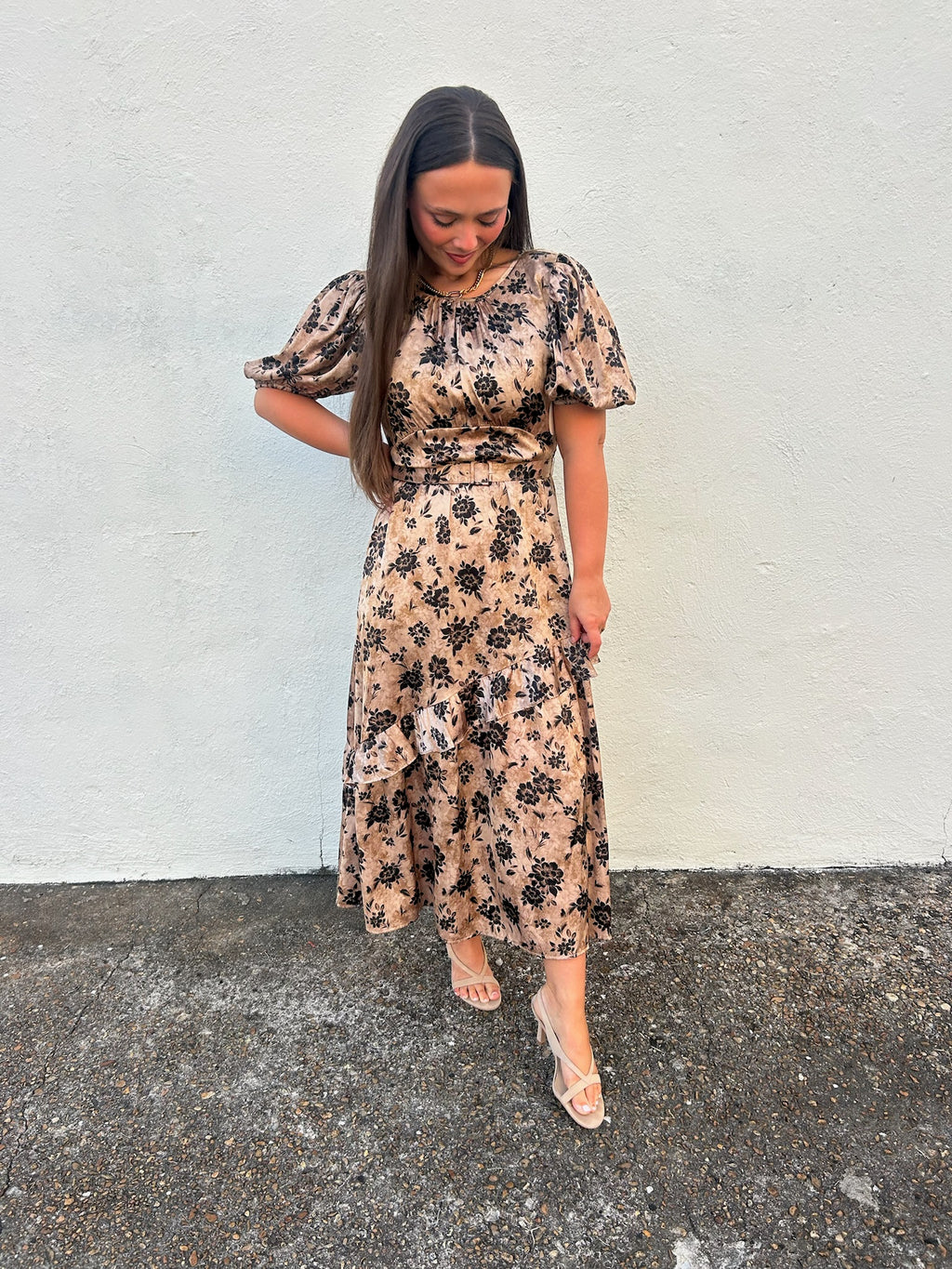 ZOE & CLAIRE | VINTAGE FLORAL MAXI DRESS
