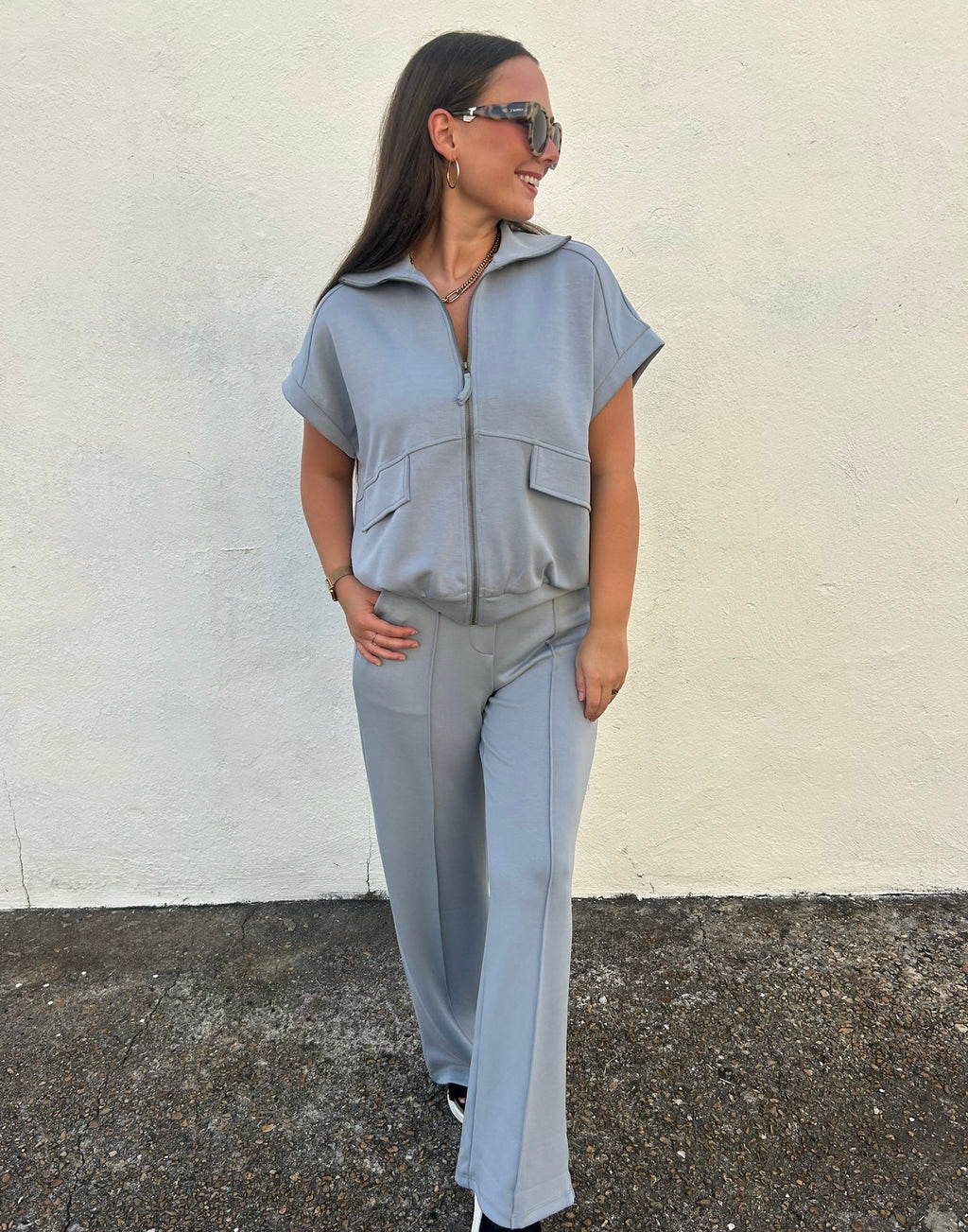 THE BUTTER JACKET IN GREY BLUE