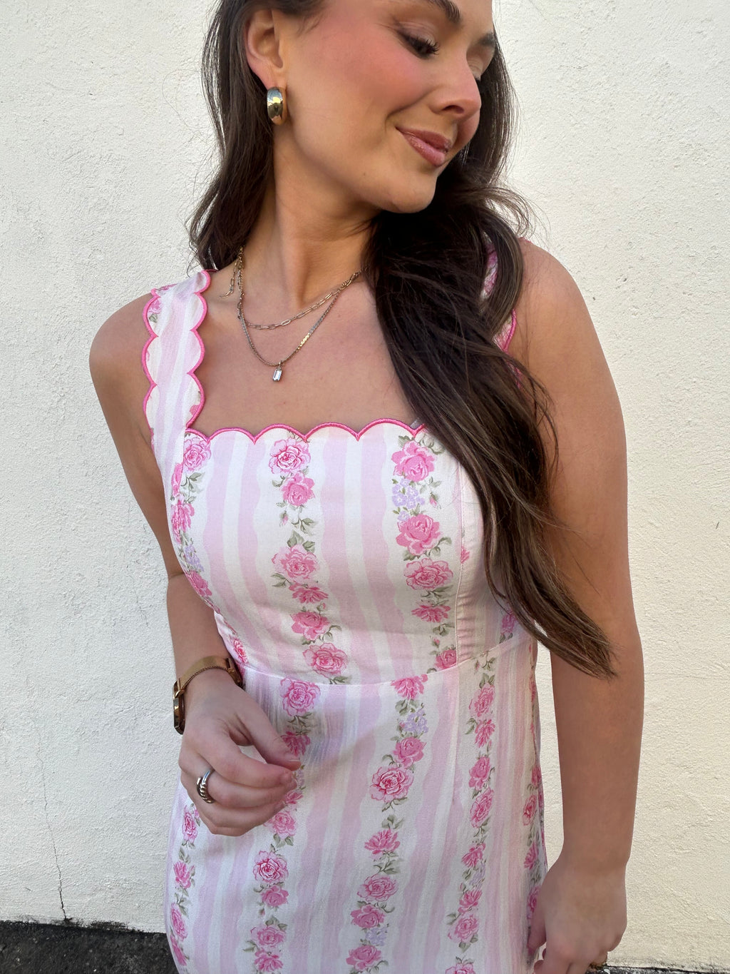 TCEC | PRETTY IN PINK SCALLOP DRESS