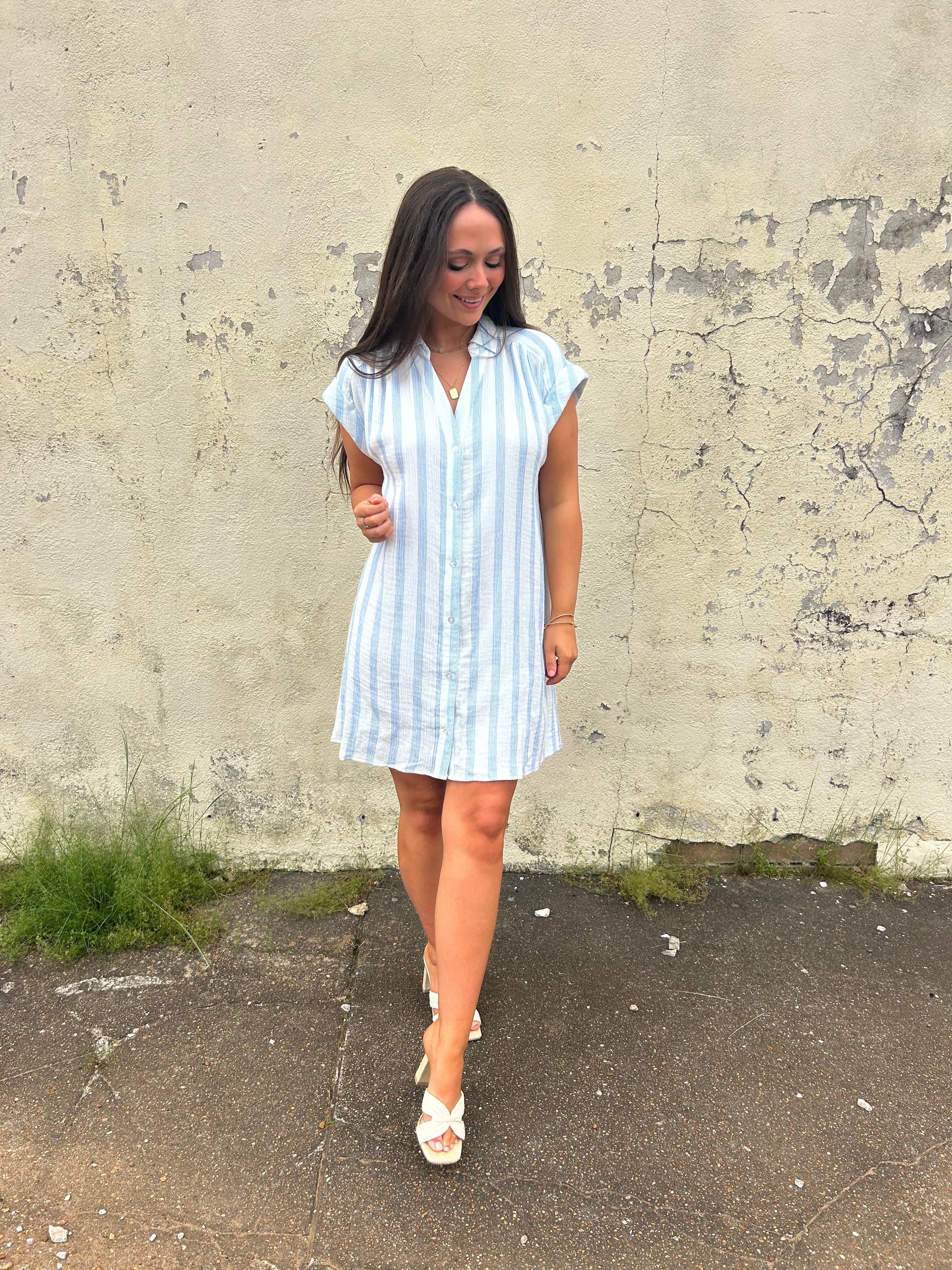 Z SUPPLY | SHELLBOUND STRIPE DRESS IN SEA SALT