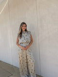 THE DRAPED DOT MOCK NECK TOP