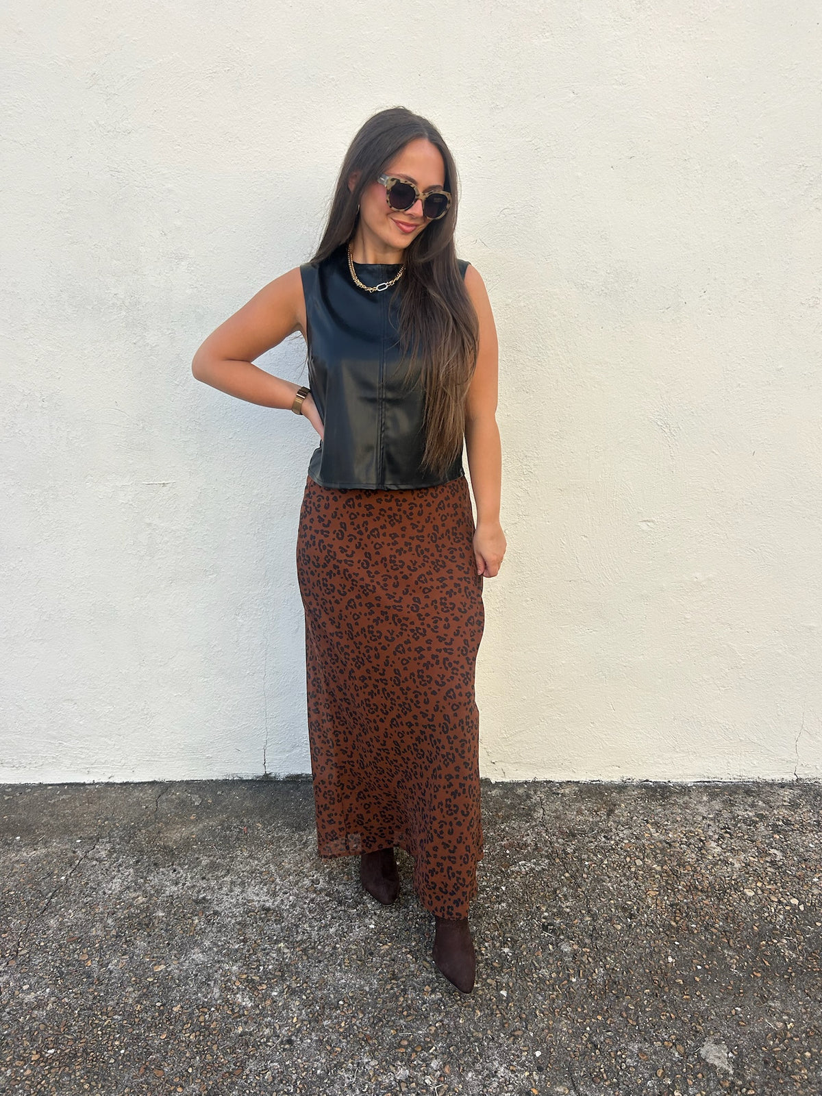 Z SUPPLY | EUROPA LEOPARD MAXI SKIRT