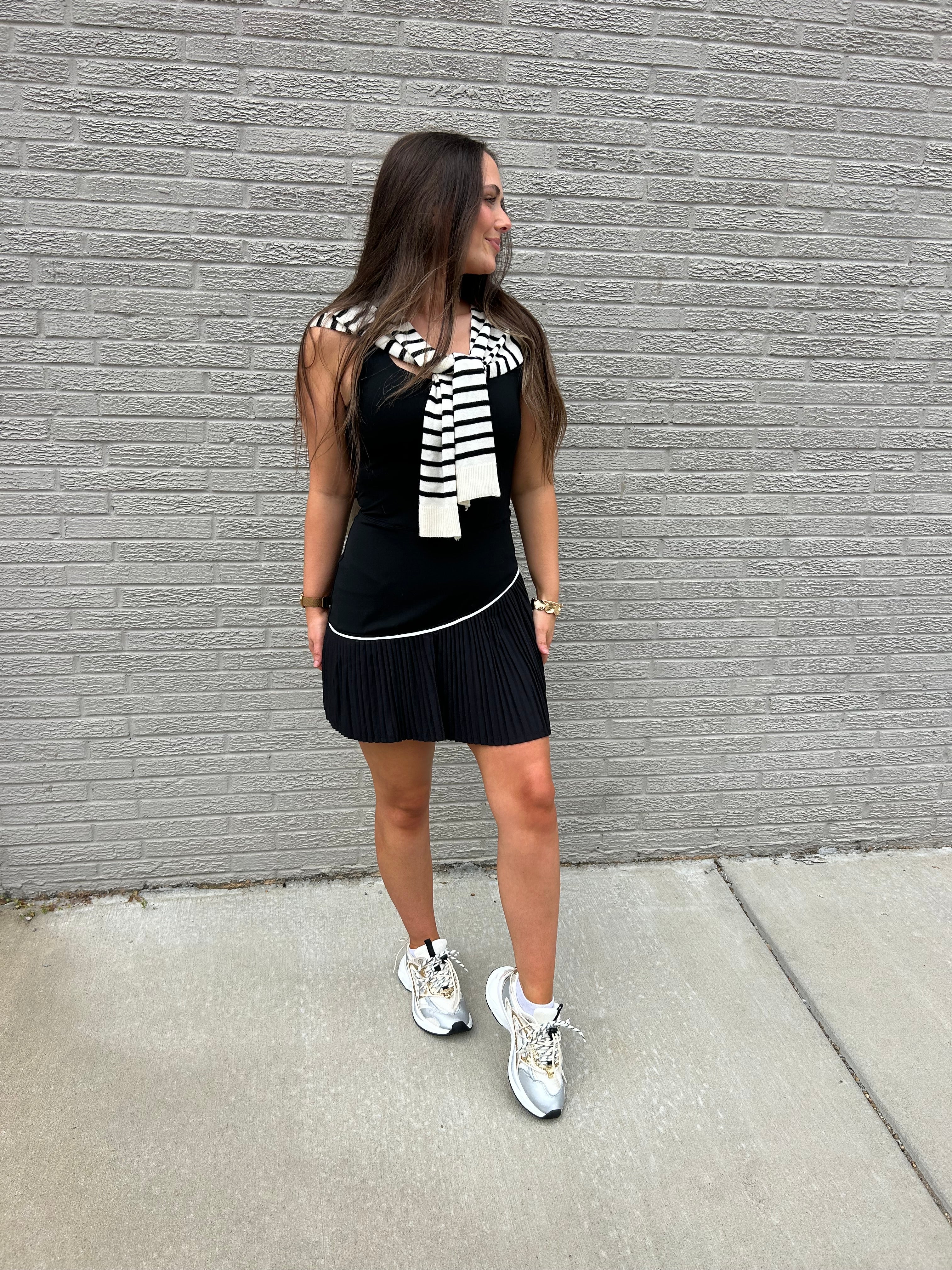 KARLIE | BACK TO BLACK KOURT DRESS