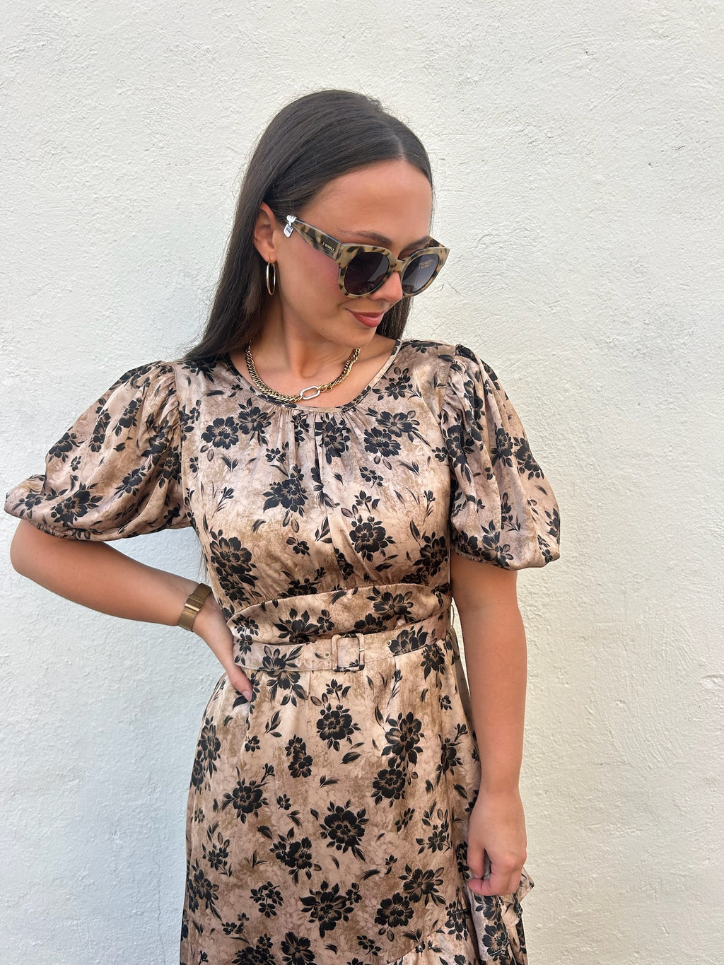 ZOE & CLAIRE | VINTAGE FLORAL MAXI DRESS