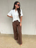 THE TAILORED MOCHA WIDE LEG PANT