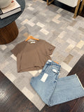 MOCHA MUSE RIBBED TEE