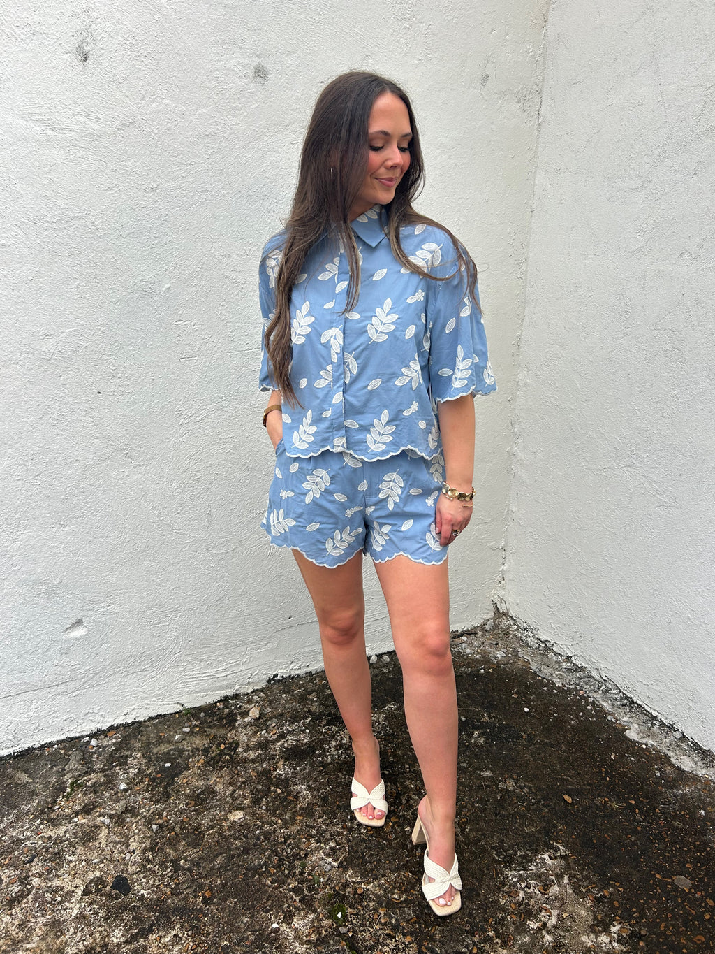 GLAM | NO MONDAY BLUES EMBROIDERED SET
