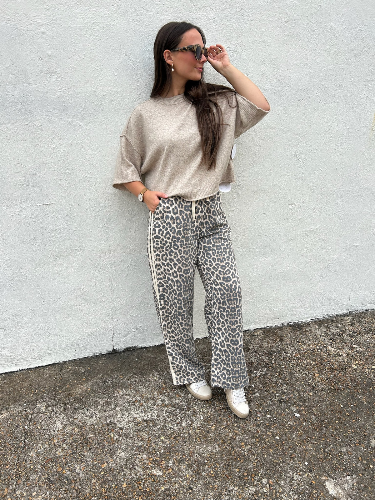 LEOPARD PRINT WIDE LEG PANT