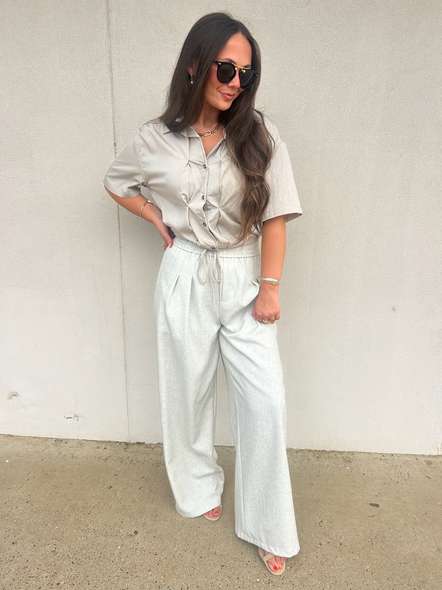 THE IVORY ELEVATED PLEATED PANT