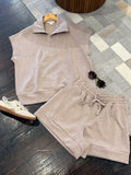 EVERYDAY EASE LONGER LENGTH SHORT IN HEATHER TAUPE