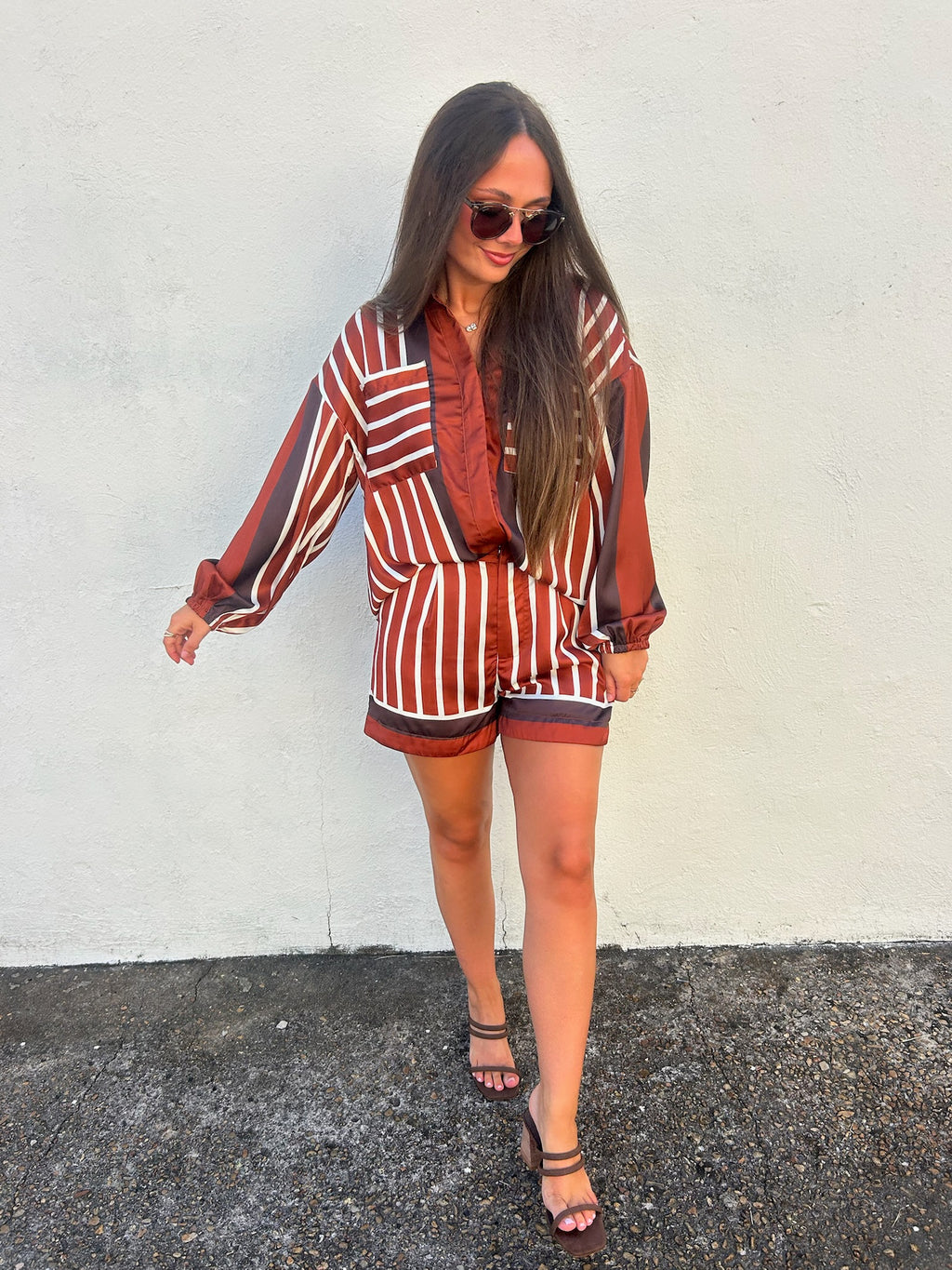 THE SIENNA GEO PRINT BLOUSE