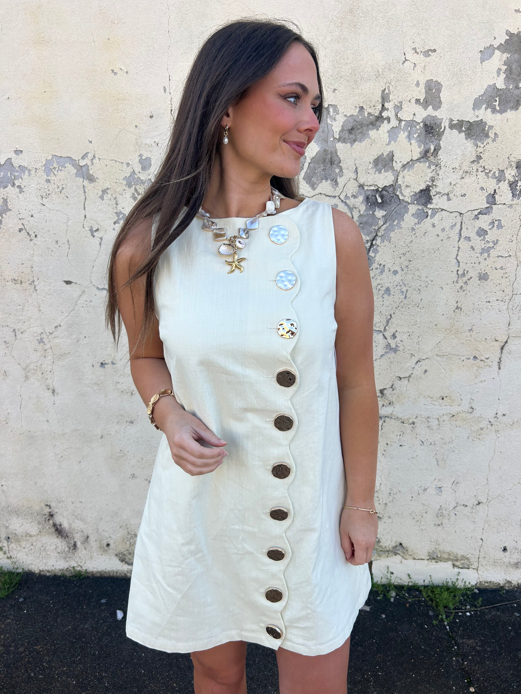 A REN | HEIRLOOM EASTER BUTTON DRESS